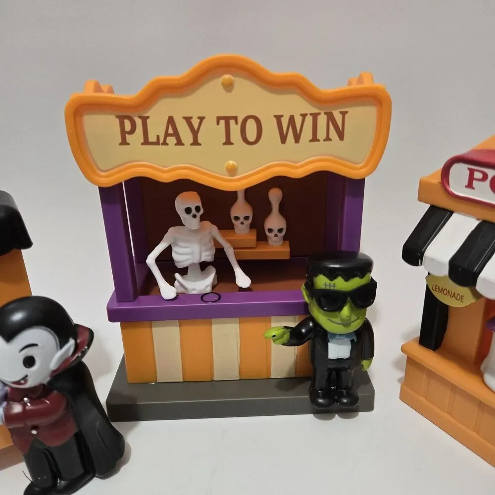 2026 Target Bullseye 3pc Halloween Carnival Spooky Town Village Set NEW